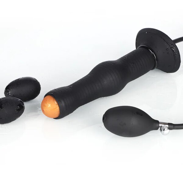 Airflow Push Vagina/Anus Lay Eggs Butt Anal Plug Silicone Beads Ovipositor Experience Laying Eggs Stimulate Prostate Massage Toy