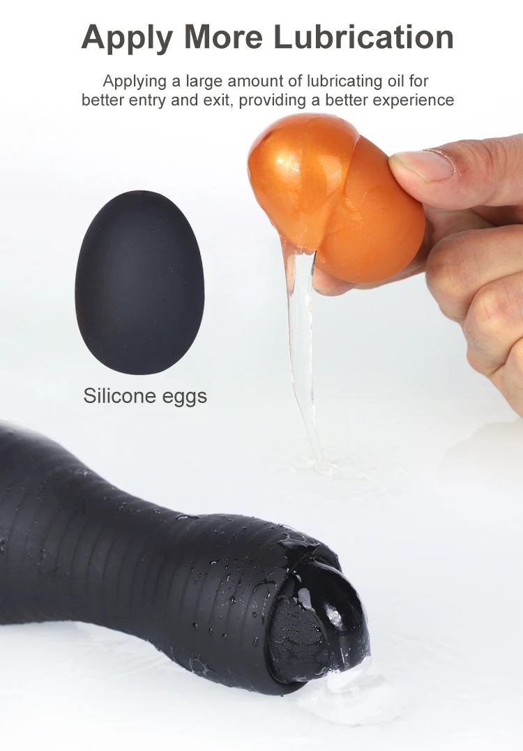 Airflow Push Vagina/Anus Lay Eggs Butt Anal Plug Silicone Beads Ovipositor Experience Laying Eggs Stimulate Prostate Massage Toy Airflow Push Vagina/Anus Lay Eggs Butt Anal Plug Silicone Beads Ovipositor Experience Laying Eggs Stimulate Prostate Massage Toy