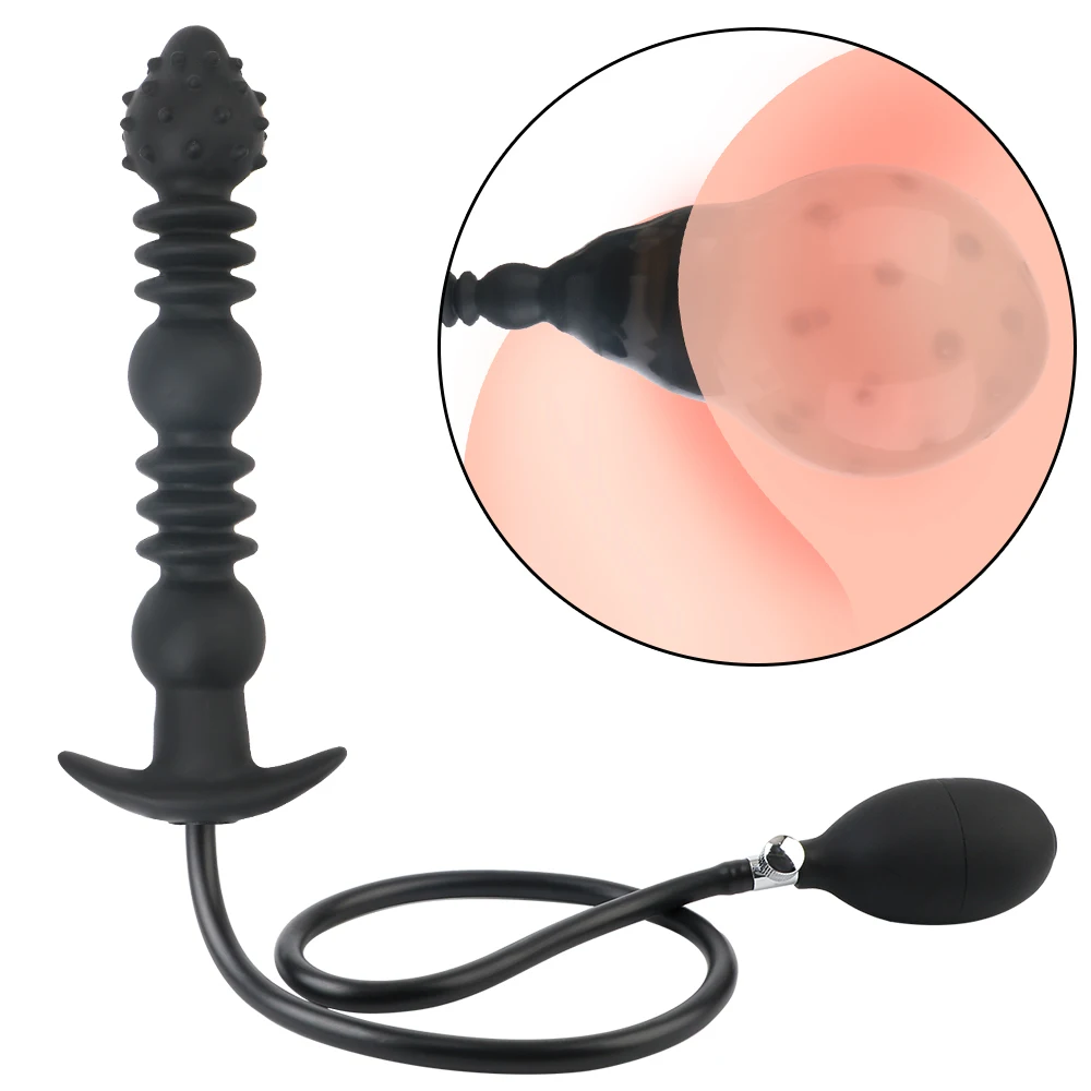 Inflatable 14cm Anal Beads For Women Vaginal Dilator Men Butt Plug Expander 18-52cm Big Dildos Female Masturbator Sex Toys Adult