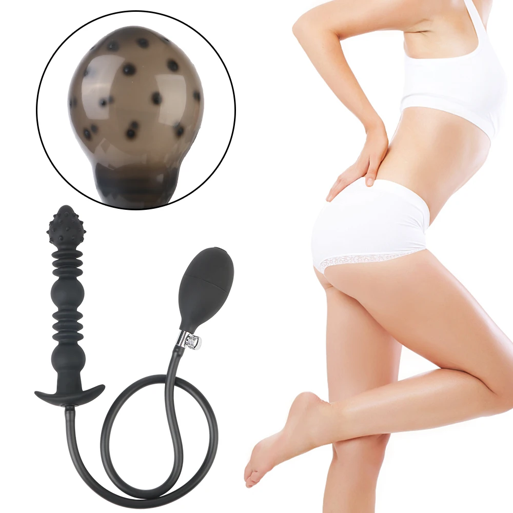 Inflatable 14cm Anal Beads For Women Vaginal Dilator Men Butt Plug Expander 18-52cm Big Dildos Female Masturbator Sex Toys Adult