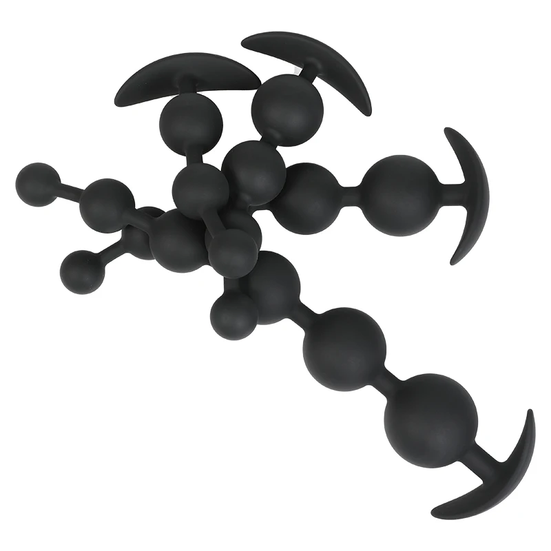 Silicone Anal Beads Anal Plug Pull Beads Anal Dilator Dildo Masturbator Butt Plug Prostatic Stimulation Sex Toys for Woman Man