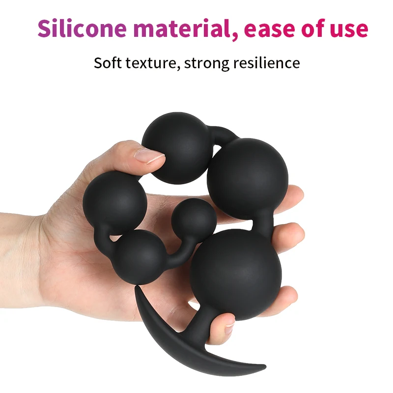 Silicone Anal Beads Anal Plug Pull Beads Anal Dilator Dildo Masturbator Butt Plug Prostatic Stimulation Sex Toys for Woman Man