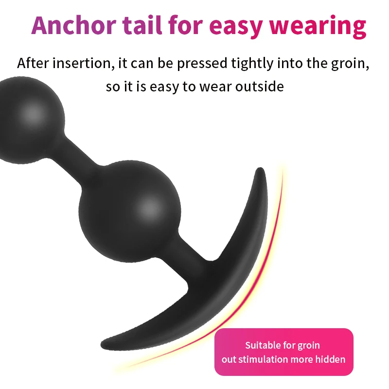 Silicone Anal Beads Anal Plug Pull Beads Anal Dilator Dildo Masturbator Butt Plug Prostatic Stimulation Sex Toys for Woman Man