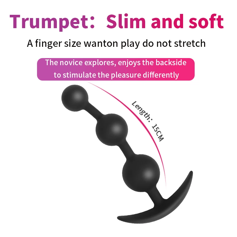 Silicone Anal Beads Anal Plug Pull Beads Anal Dilator Dildo Masturbator Butt Plug Prostatic Stimulation Sex Toys for Woman Man
