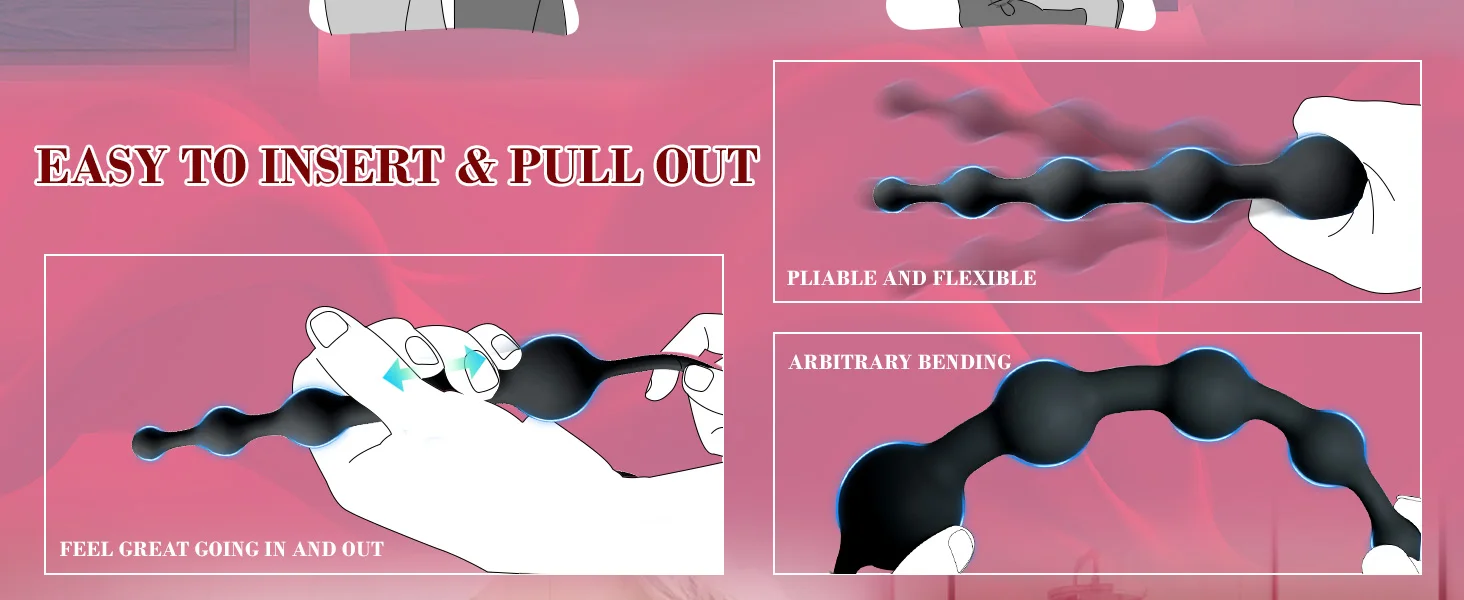 3 IN 1 Anal Beads Super Long Silicone Butt Plug Ball Sex Toy For Beginners Man Women Couples Anus Masturbator Prostate Massager 3 IN 1 Anal Beads Super Long Silicone Butt Plug Ball Sex Toy For Beginners Man Women Couples Anus Masturbator Prostate Massager