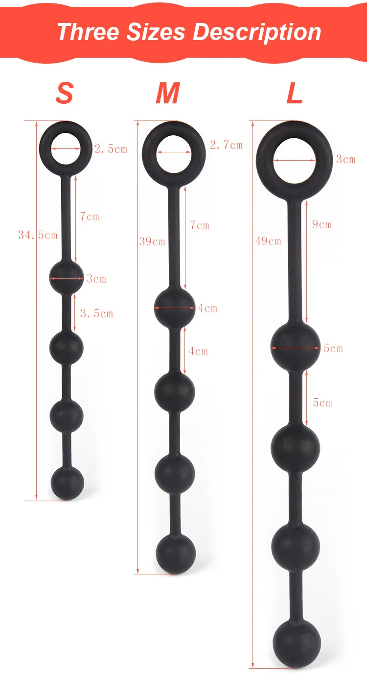 Silicone Big Anal Beads Balls Butt Plug Erotic Sex Toys for Women Adults Anus Masturbator Dilatodor Expander Prostate Massager