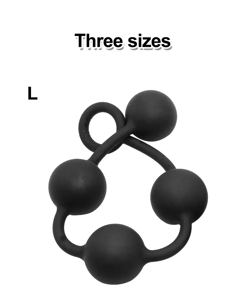 4 Balls Silicone Big Anal Beads Ball Butt Plug Adults Erotic Sex Toys for Women Anus Masturbator Dilatodor Prostate Massager