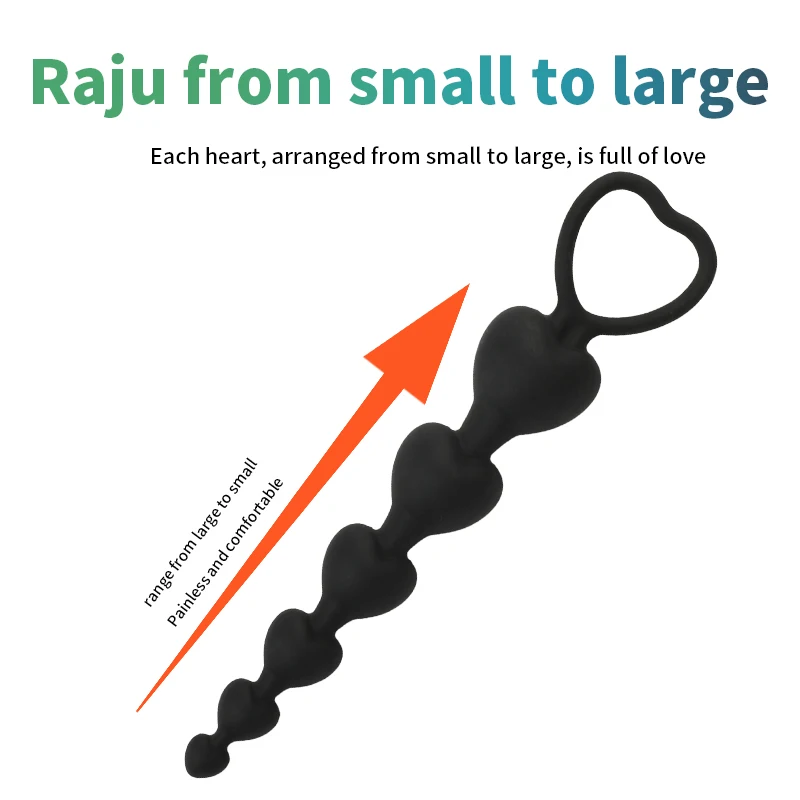 Silicone 4 Balls Anal Beads With Pull Ring Anal Plug Prostate Massage G-spot Stimulate Butt Plug Couples Sex Toys For Women Men
