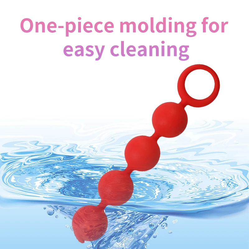 Silicone 4 Balls Anal Beads With Pull Ring Anal Plug Prostate Massage G-spot Stimulate Butt Plug Couples Sex Toys For Women Men