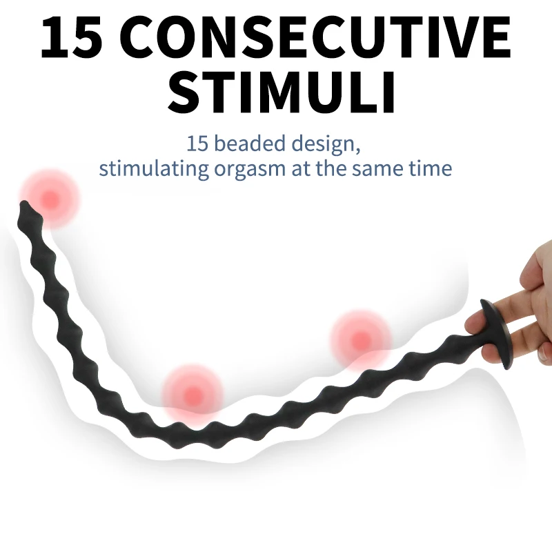 Super Long Silicone Anal Beads Ball Sex Toys Gay Couples Women Vaginal Masturbator Gode Prostate Massager G-spot Stimulator Shop