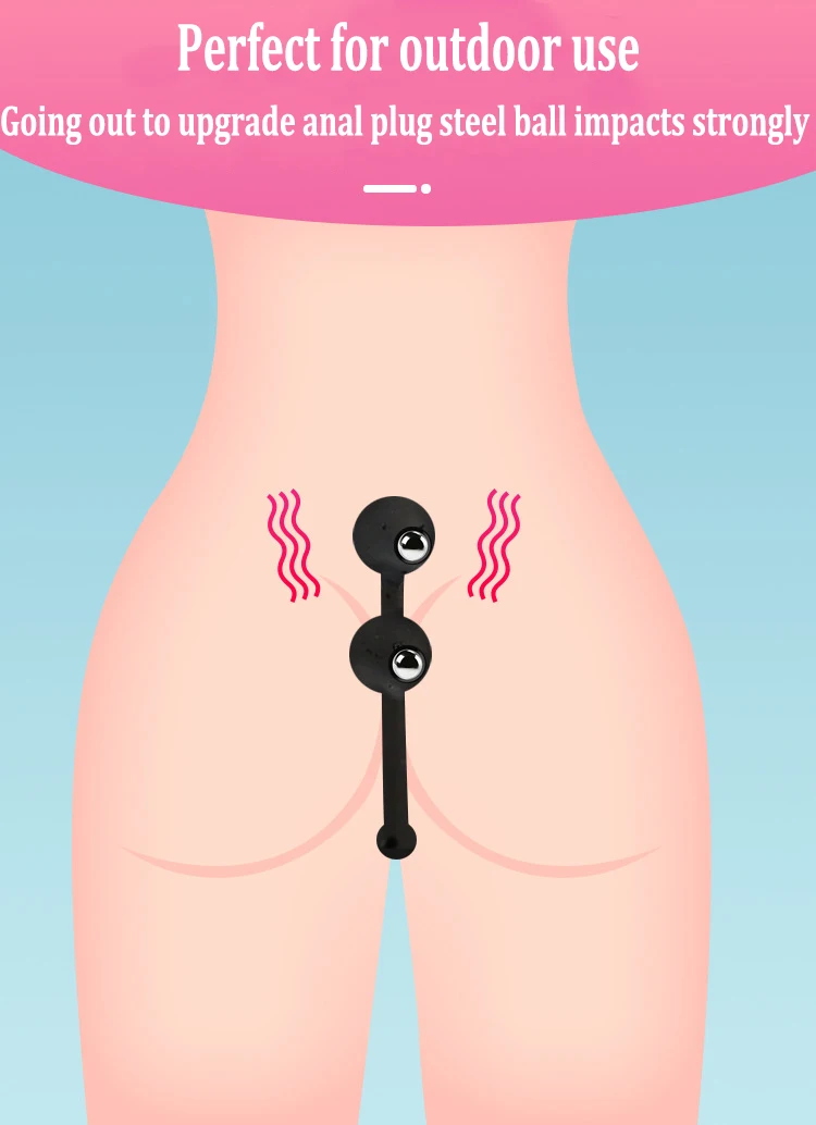 Go Out Anal Plug Silicone Rolling Ball Butt Plug Anus Sex Products Invisible Masturbation Sex Toys For Women Men Anal Dilator