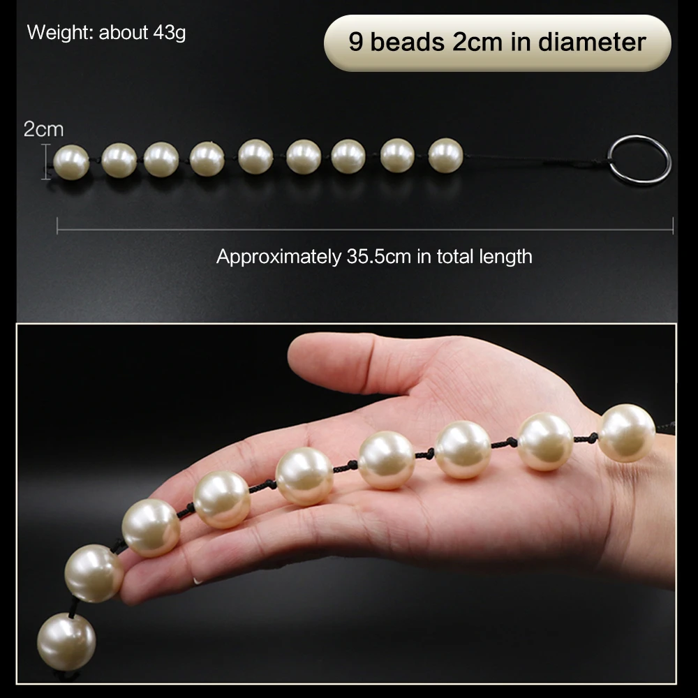 Super Large Pearl Anal Beads Long Anal Plugs Butt Plug Anal Balls Sex Toys for Women Men Handheld Anus Toy Masturbator Expander Super Large Pearl Anal Beads Long Anal Plugs Butt Plug Anal Balls Sex Toys for Women Men Handheld Anus Toy Masturbator Expander