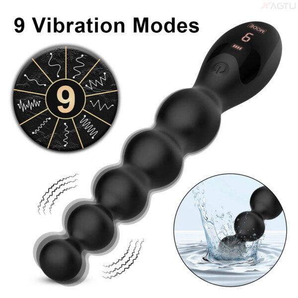 Vibrating Anal Beads Butt Plug Men Women Anal Vibrator Male Prostate Massager Anal Balls Adult Masturbator Sex Toys for Couple