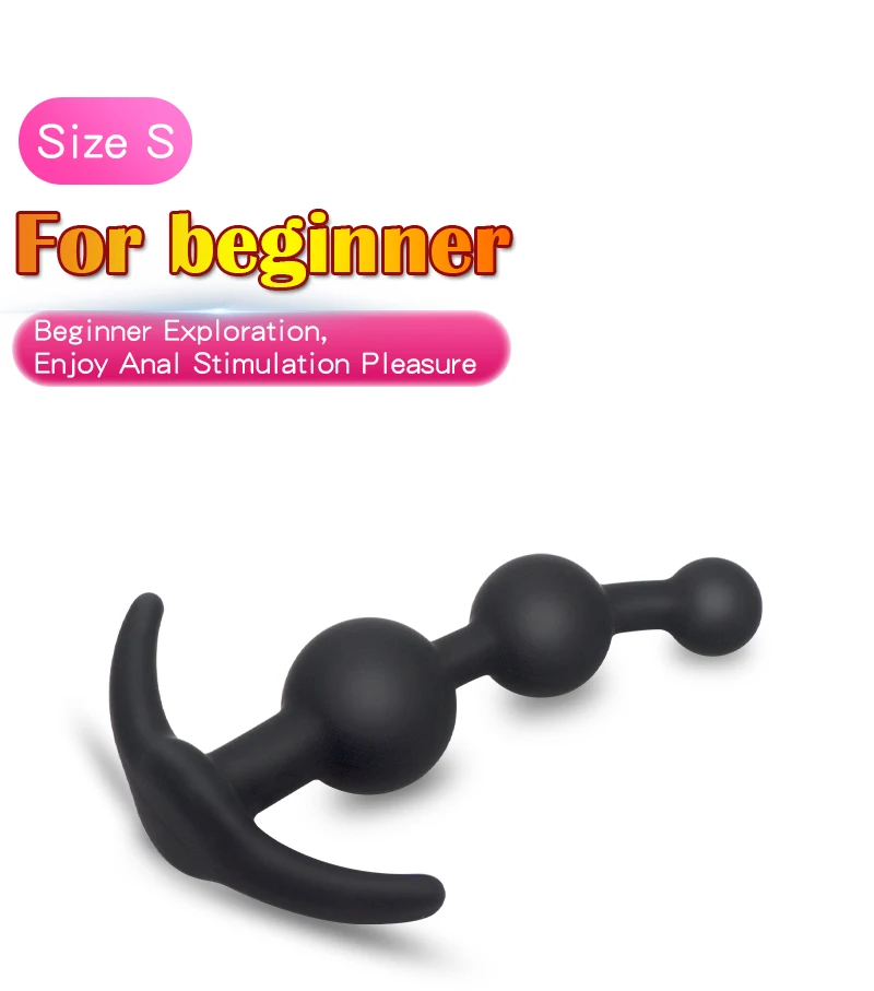 2 Sizes Anal Plug Dildos For Beginner Silicone Prostate Massager Anal Beads Sex Toys For Woman Slave Anal Erotic Goods