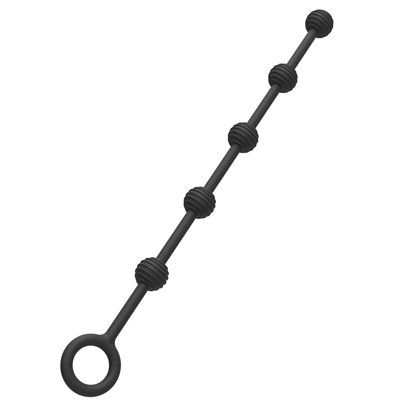 Silicone Anal Plug with Anal Bead Anus Dilator Butt Plug Vagina Anus Masturbator Stimulus Adult Sex Toys for Women Men Couples