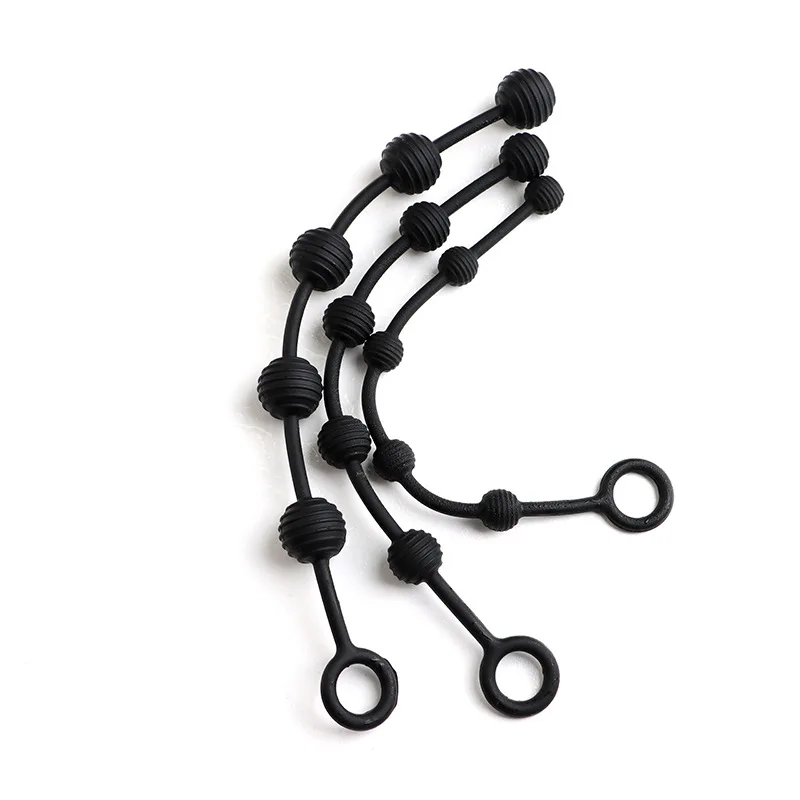 Silicone Anal Plug with Anal Bead Anus Dilator Butt Plug Vagina Anus Masturbator Stimulus Adult Sex Toys for Women Men Couples