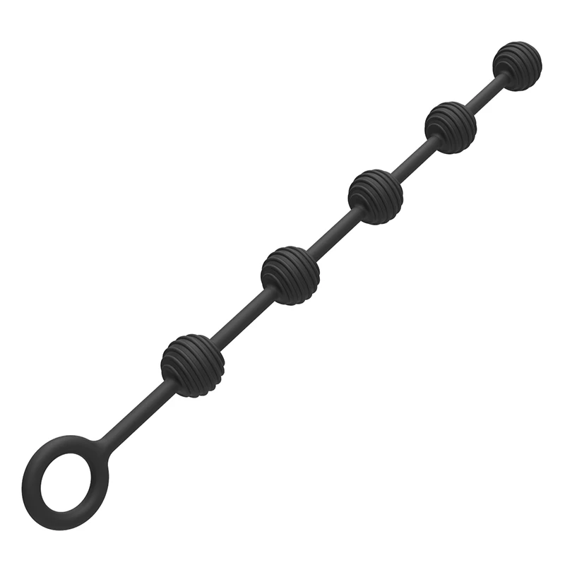 Silicone Anal Plug with Anal Bead Anus Dilator Butt Plug Vagina Anus Masturbator Stimulus Adult Sex Toys for Women Men Couples
