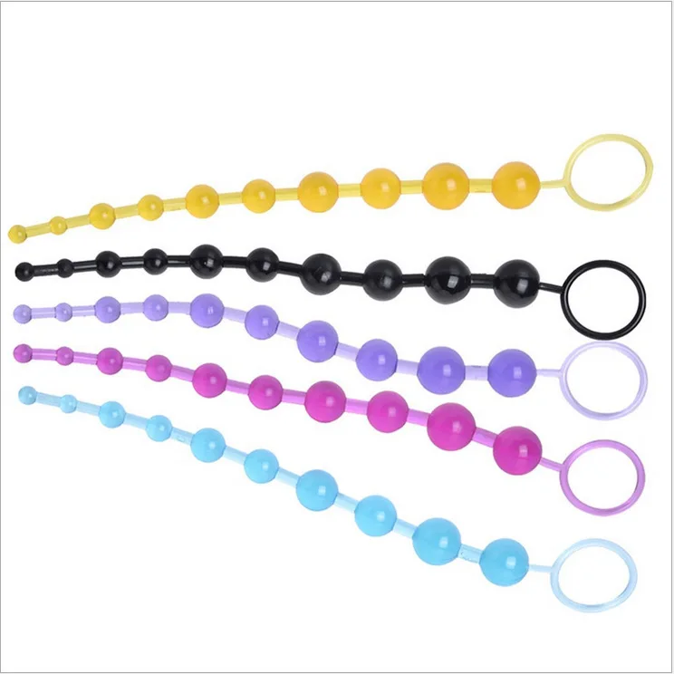 30cm BASICS Beads Butt Plug Sex Toys Adult for Woman Lesbian,finger loop stimulate Vagina& Ass anal butt Chains gSpot