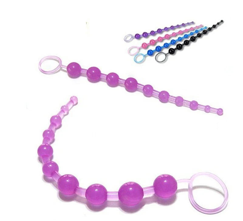 30cm BASICS Beads Butt Plug Sex Toys Adult for Woman Lesbian,finger loop stimulate Vagina& Ass anal butt Chains gSpot