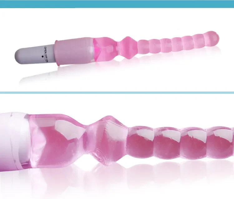 Flexible Vibrating Long Body Massager G-spot Vibrator Anal Beads Anal Plug Masturbator Sex Toys for Women Men