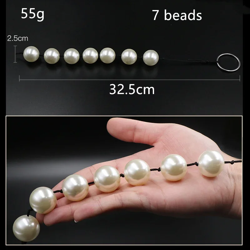 ABS Pearl Anal Beads Butt Plug Ball Vagina Stimulation Prostatic Massage Masturbation Adult Sex Toys for Couples Flirting Games