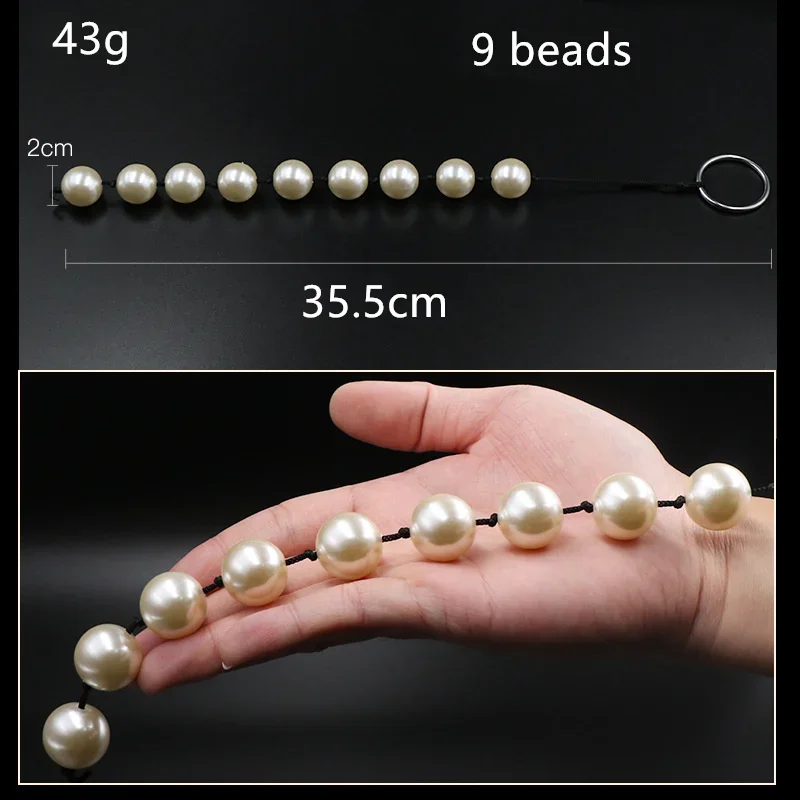 ABS Pearl Anal Beads Butt Plug Ball Vagina Stimulation Prostatic Massage Masturbation Adult Sex Toys for Couples Flirting Games