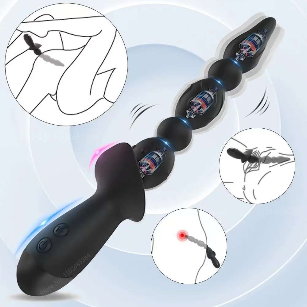 Anal Beads Vibrator Male Butt Plug Prostate Massager Female Dildos Vagina Clit Stimulator Sex Toys for Women Men Adult Goods 18 Anal Beads Vibrator Male Butt Plug Prostate Massager Female Dildos Vagina Clit Stimulator Sex Toys for Women Men Adult Goods 18