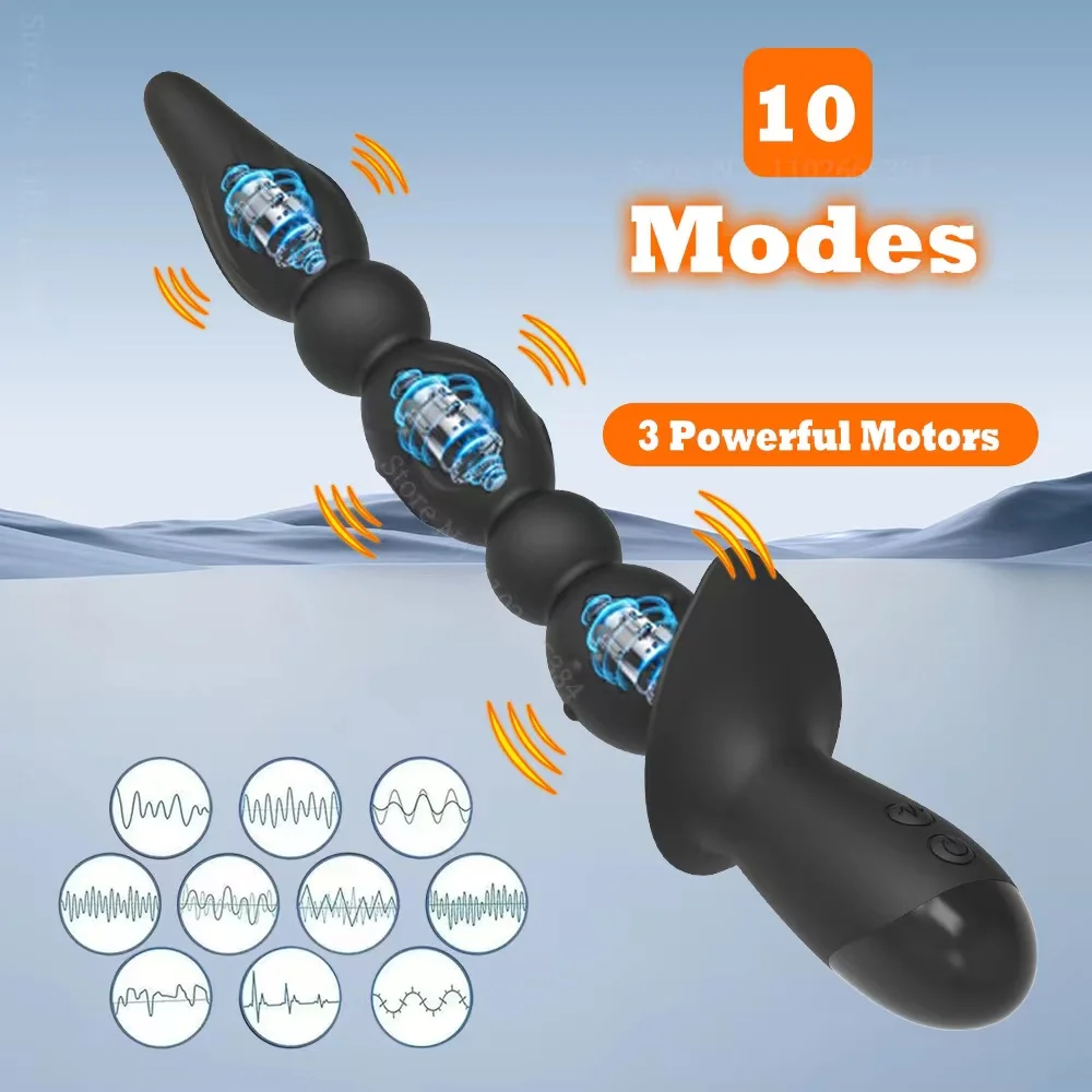 Anal Beads Vibrator Male Butt Plug Prostate Massager Female Dildos Vagina Clit Stimulator Sex Toys for Women Men Adult Goods 18 Anal Beads Vibrator Male Butt Plug Prostate Massager Female Dildos Vagina Clit Stimulator Sex Toys for Women Men Adult Goods 18