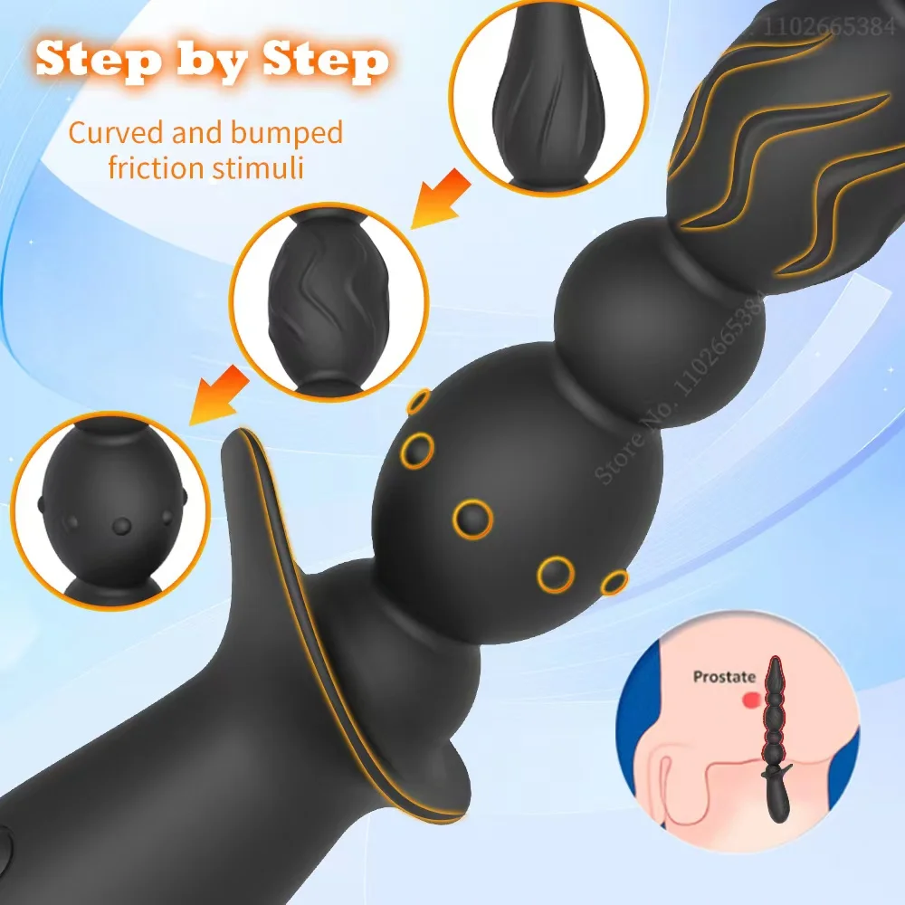 Anal Beads Vibrator Male Butt Plug Prostate Massager Female Dildos Vagina Clit Stimulator Sex Toys for Women Men Adult Goods 18 Anal Beads Vibrator Male Butt Plug Prostate Massager Female Dildos Vagina Clit Stimulator Sex Toys for Women Men Adult Goods 18