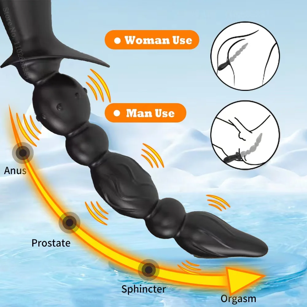 Anal Beads Vibrator Male Butt Plug Prostate Massager Female Dildos Vagina Clit Stimulator Sex Toys for Women Men Adult Goods 18 Anal Beads Vibrator Male Butt Plug Prostate Massager Female Dildos Vagina Clit Stimulator Sex Toys for Women Men Adult Goods 18