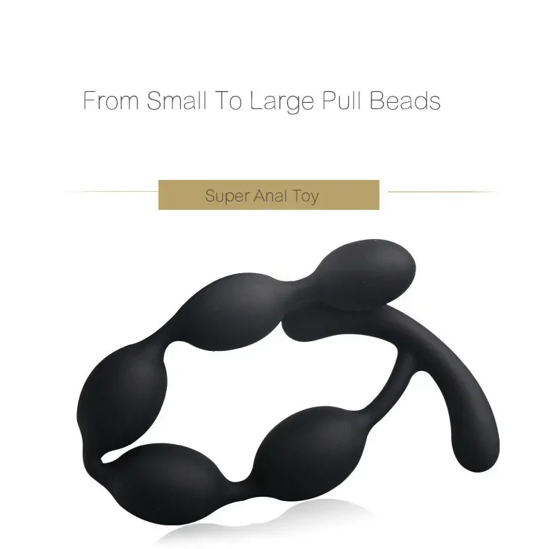 Soft Silicone Anal Beads 5-Balls G-Spot Anal Toys Anal Plug Masturbator SM Sex Toy for Couple Men Anal Dilator Prostatic Massage Soft Silicone Anal Beads 5-Balls G-Spot Anal Toys Anal Plug Masturbator SM Sex Toy for Couple Men Anal Dilator Prostatic Massage
