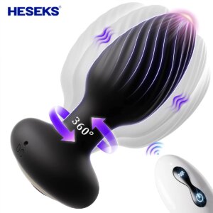 Anal Plug Vibrating Butt Plug with 7 Vibrating Rotation Remote Control Prostate Massager for Men Anal Toys Vibrator Mens