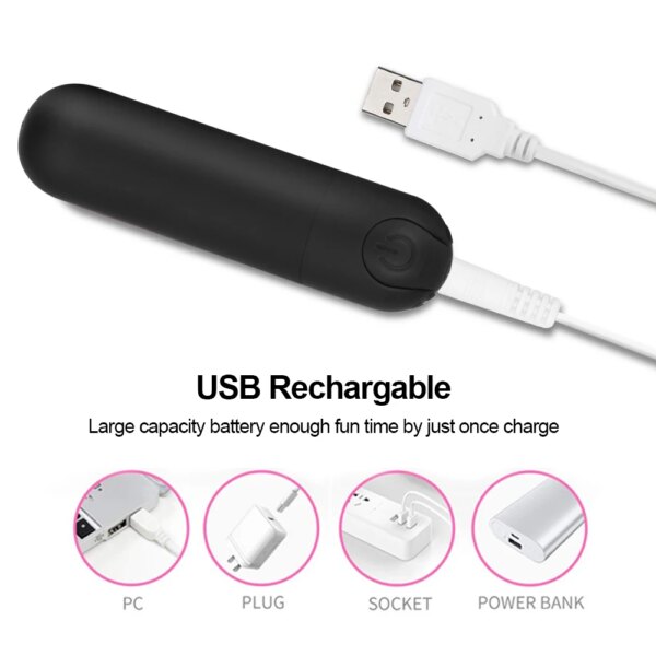 Powerful Mini Bullet 10 Modes Vibrator for Women Remote Control Clitoris Stimulator Dildo Adult Sex Toy Anal Massage Vibrating