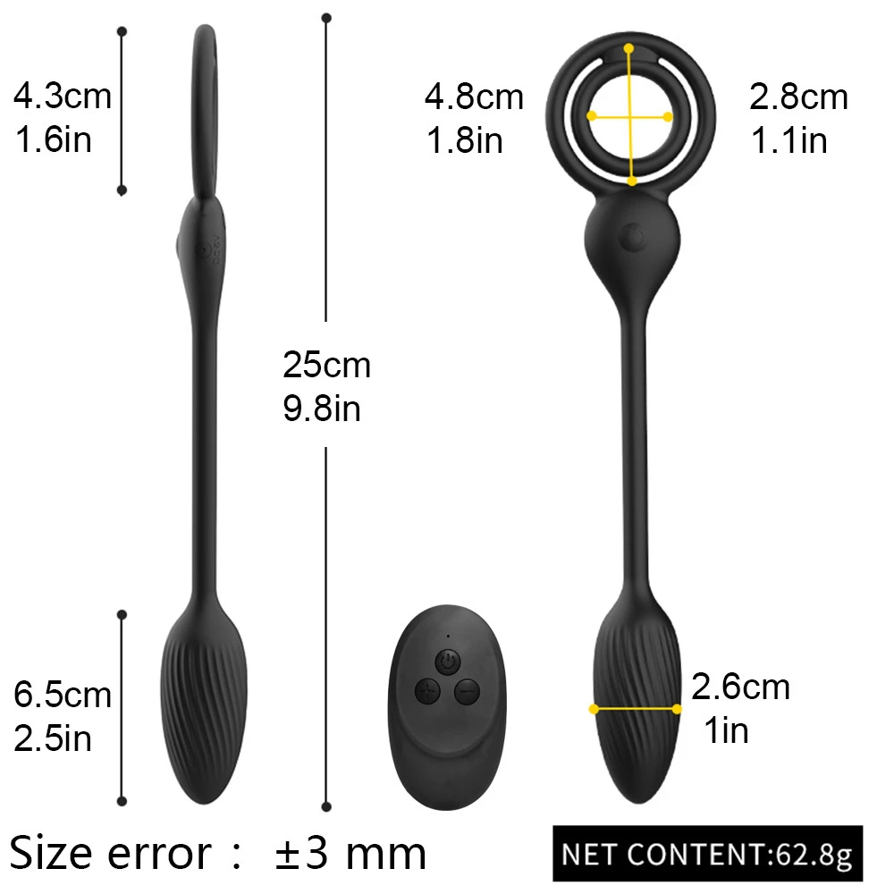 Remote Cock Vibrator Anal Butt Plug Male Prostate Massager Sperm Lock Ring Penis Stimulator Masturbator Sex Toy for Men Couple