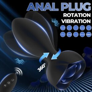 360 Rotation Vibrating Adult Anal Toys Anal Plug Vibrating Prostate Massager Remote Control Butt Plug Vibrator For Men Women