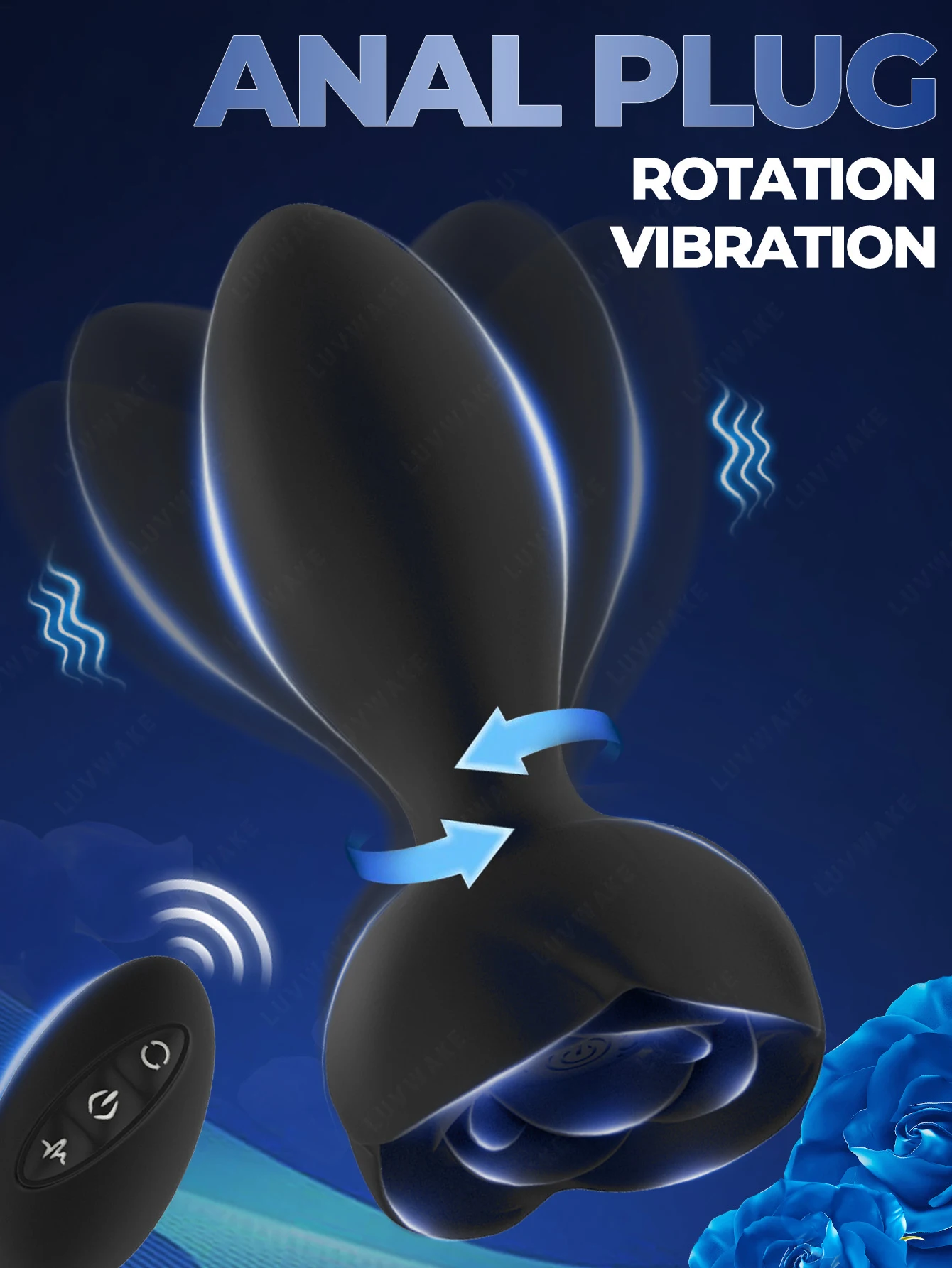 360 Rotation Vibrating Adult Anal Toys Anal Plug Vibrating Prostate Massager Remote Control Butt Plug Vibrator For Men Women