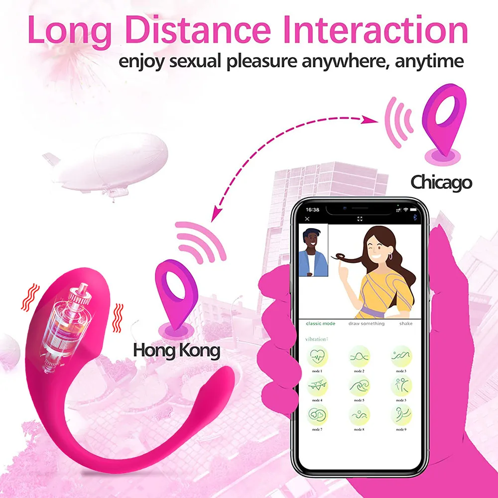 Sex Toys Bluetooth Dual Dildo Vibrator for Women Wireless APP Remote Control Vibrator Wear Vibrating Panties Sex Toys for Couple