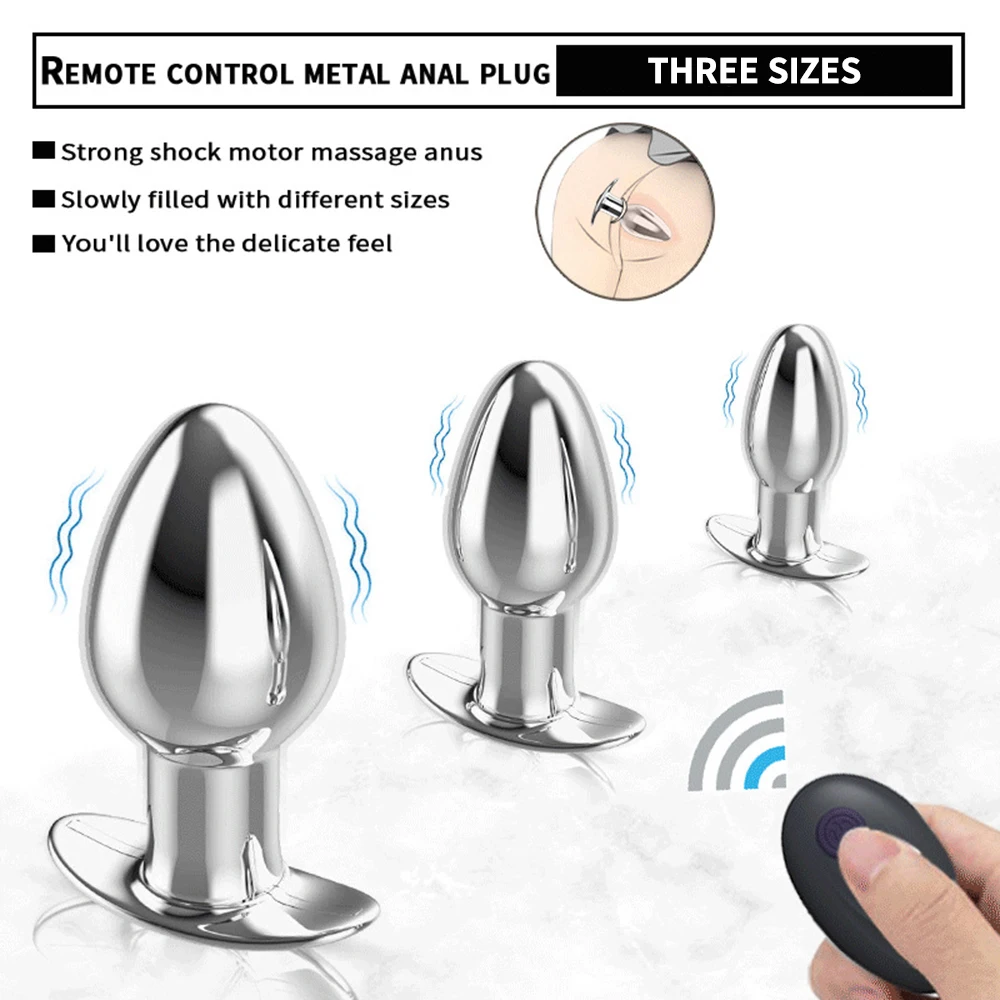 Male Prostate Massage Remote Control Dildo Butt Plug Anal Sex Toys for Men Women Couple Stainless Steel Gay Adult Masturbators Male Prostate Massage Remote Control Dildo Butt Plug Anal Sex Toys for Men Women Couple Stainless Steel Gay Adult Masturbators