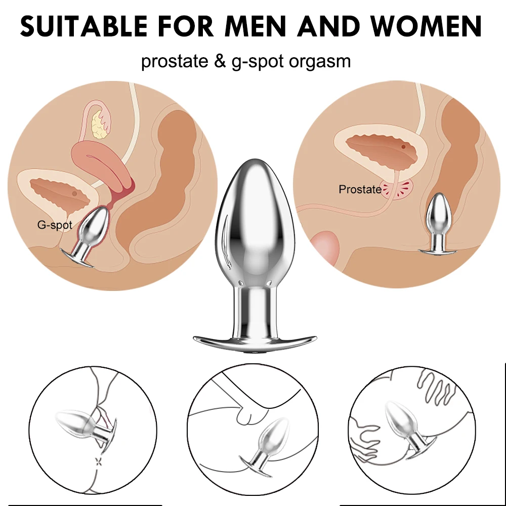 Male Prostate Massage Remote Control Dildo Butt Plug Anal Sex Toys for Men Women Couple Stainless Steel Gay Adult Masturbators Male Prostate Massage Remote Control Dildo Butt Plug Anal Sex Toys for Men Women Couple Stainless Steel Gay Adult Masturbators