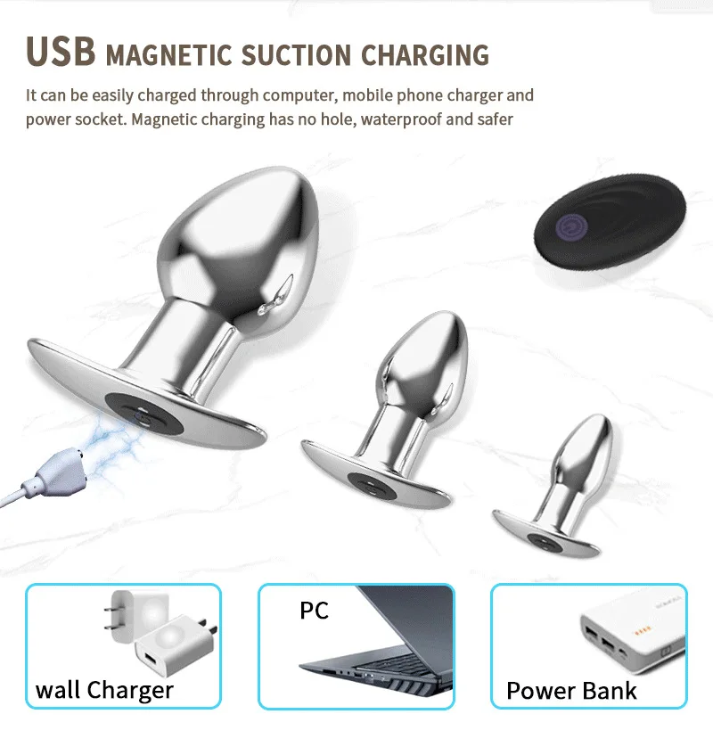 Male Prostate Massage Remote Control Dildo Butt Plug Anal Sex Toys for Men Women Couple Stainless Steel Gay Adult Masturbators Male Prostate Massage Remote Control Dildo Butt Plug Anal Sex Toys for Men Women Couple Stainless Steel Gay Adult Masturbators
