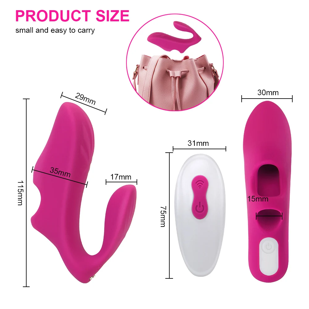 Finger Vibrator Sex Toys for Women Wireless Remote Control G spot Clitoral Massager Double Heads Vagina Stimulate