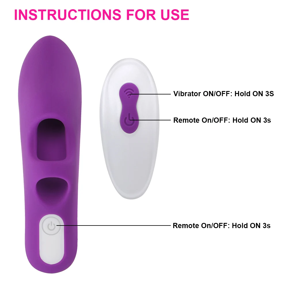 Finger Vibrator Sex Toys for Women Wireless Remote Control G spot Clitoral Massager Double Heads Vagina Stimulate