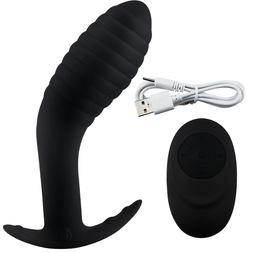 Prostate Massager Remote Control Anal Plug Vibrator Waterproof 10 Stimulation Modes Butt Anus Massager Silicone Sex Toy for Men