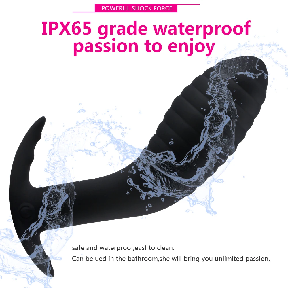 Prostate Massager Remote Control Anal Plug Vibrator Waterproof 10 Stimulation Modes Butt Anus Massager Silicone Sex Toy for Men