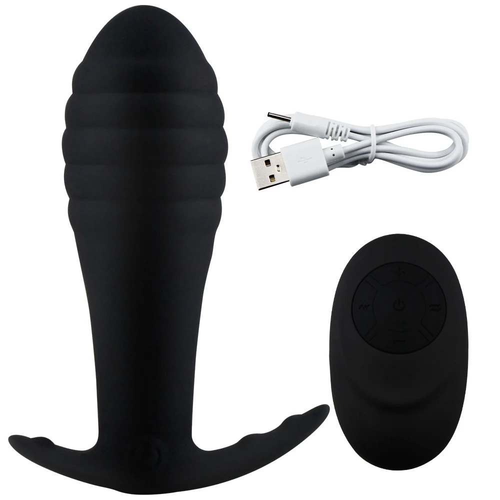Prostate Massager Remote Control Anal Plug Vibrator Waterproof 10 Stimulation Modes Butt Anus Massager Silicone Sex Toy for Men