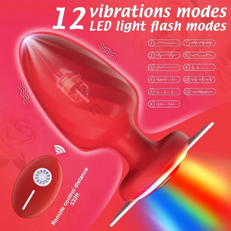Anal Plug Vibrating Butt Plug Adult Sex Toys Light Up Anal Toys Vibrator Prostate Massager Remote Control Anal Plugs Anal Plug Vibrating Butt Plug Adult Sex Toys Light Up Anal Toys Vibrator Prostate Massager Remote Control Anal Plugs