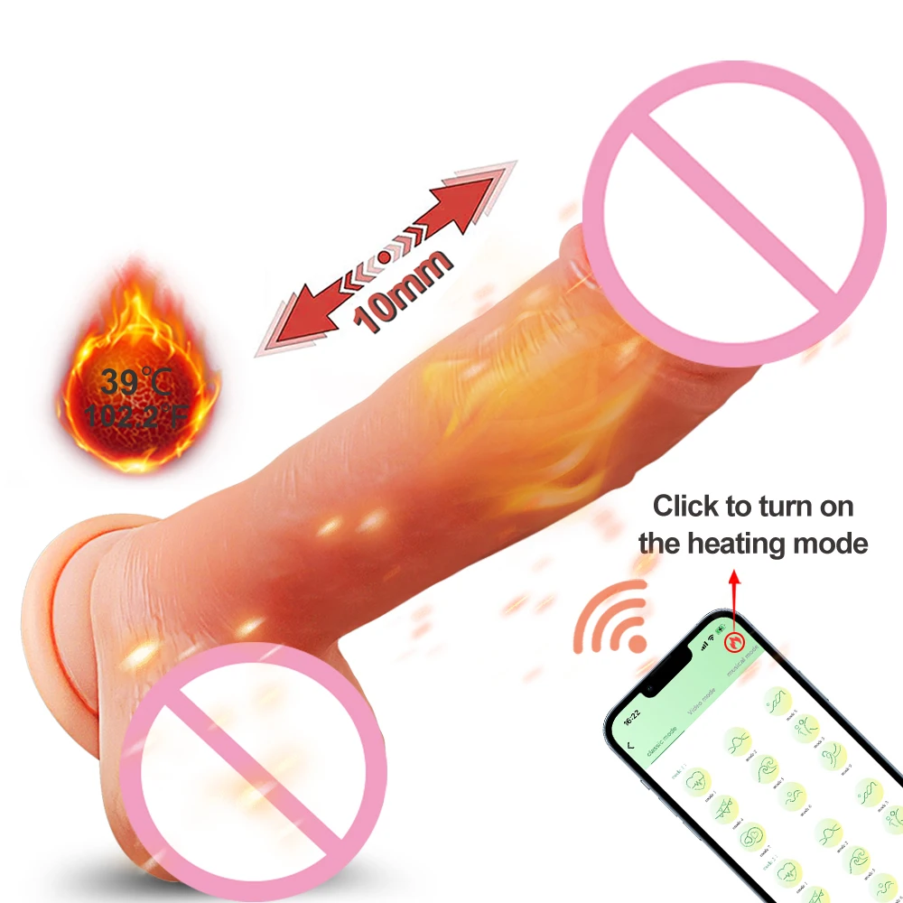 APP Remote Telescopic Heating Realistic Dildo Suction Cup Dick Vagina Vibrator for Women G-spot Masturbation Penis Anal Sex Toy APP Remote Telescopic Heating Realistic Dildo Suction Cup Dick Vagina Vibrator for Women G-spot Masturbation Penis Anal Sex Toy
