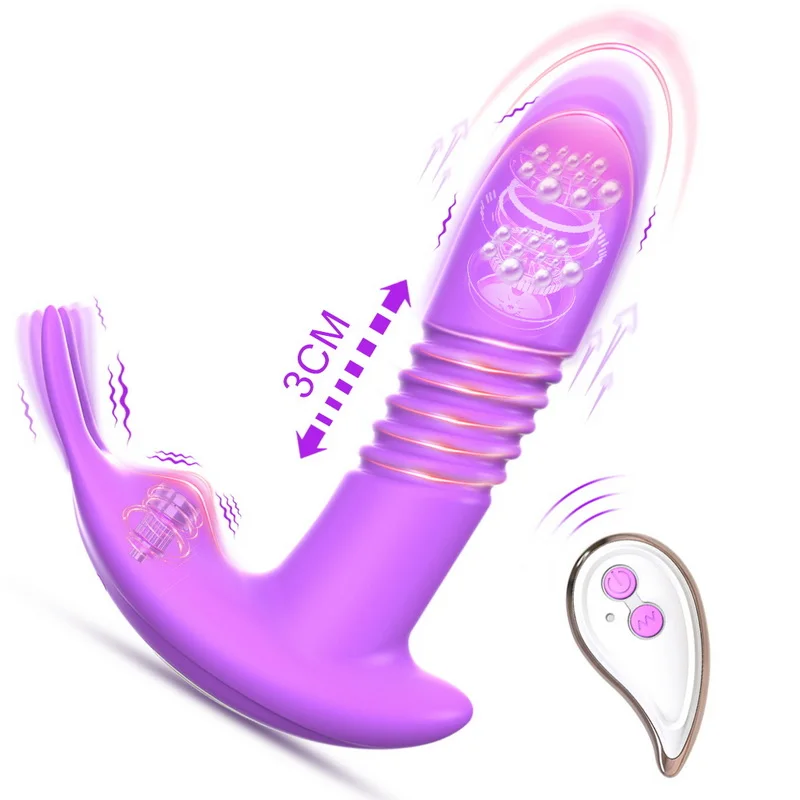 Dildo Vibrator For Women Anal Sex Toy Telescopic Rotating Vagina G Spot Massage Clitoris Stimulator Remote Vibrating Masturbator