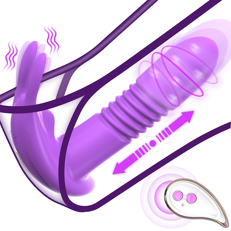 Dildo Vibrator For Women Anal Sex Toy Telescopic Rotating Vagina G Spot Massage Clitoris Stimulator Remote Vibrating Masturbator