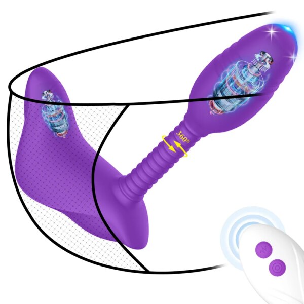 Remote Control Anal Vibrator Female Wearable Vibrator Clit Stimulator Female Masturbator Adult Sex Toys for Women Men Gay